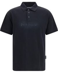 Palm Angels - Cotton Polo With Embroidered Logo Shirts - Lyst