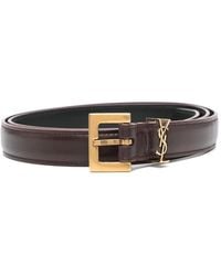Saint Laurent - Cintura Cassandre Sottile - Lyst