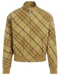 Burberry - Embroidered Cotton Bomber Jacket - Lyst