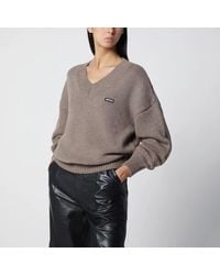 ROTATE BIRGER CHRISTENSEN - Wool And Cashmere Vneck Sweater - Lyst