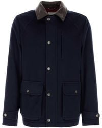 Brunello Cucinelli - Virgin Wool Jacket Withnappa Inserts - Lyst