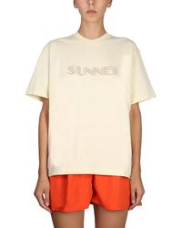 Sunnei - Crewneck T-Shirt - Lyst