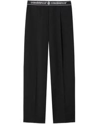CASABLANCA - Dress Pants With Logo On The Waistband - Lyst