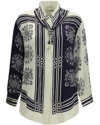 ALÉMAIS - Silk Shirt Banderra With Scarf - Lyst
