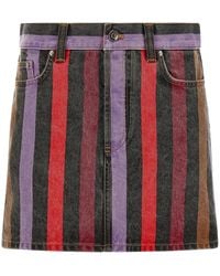 Versace - Short Denim Skirt - Lyst