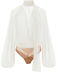 Elisabetta Franchi - Body Crêponne - Lyst