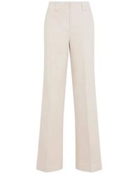 Peserico - Wide Leg Cotton Pants - Lyst
