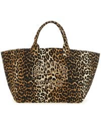 Ganni - 'Leopard Xxl' Shopping Bag - Lyst