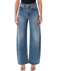 FRAME - The Bow Wide-Leg Jeans - Lyst