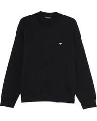 Emporio Armani - Cotton Crewneck Sweatshirt - Lyst