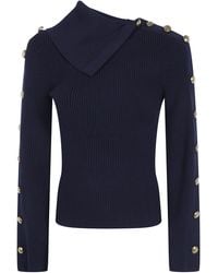 Elisabetta Franchi - Tricot Round Neck Sweater - Lyst