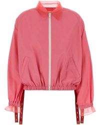 Fendi - Light Jacket With Contrasting Collar - Lyst