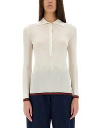 Gucci - Cashmere And Silk Polo Shirt - Lyst