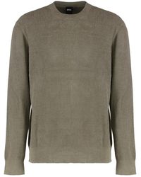 BOSS - Sweater With Velvet Ribbed Effect - Lyst