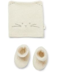 Teddy & Minou - Teddy & Minou Tricot Hat And Shoes - Lyst