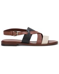 Doucal's - Low Leather Sandal - Lyst