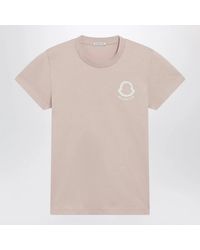 Moncler - T-Shirt With Logo Embroidery - Lyst