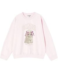 Ganni - Puddle Organic Cotton Sweater - Lyst