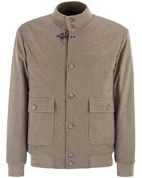 Fay - Virgin Wool Bomber Jacket - Lyst