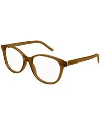 Saint Laurent - Sl M112 006 Optical Frames Acetate Transparent Round - Lyst