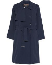 Emporio Armani - Cotton Blend Trench Coat - Lyst