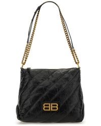 Balenciaga - Crush Hobo S Leather Bag - Lyst