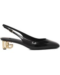 Dolce & Gabbana - Dolce & Gabbana Patent Leather Slingback Pumps - Lyst