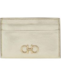Ferragamo - Gancini Laminated Leather Card Holder - Lyst