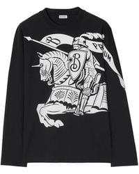 Burberry - Ekd Print Cotton Sweatshirt - Lyst