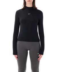 Nike - Slim Mock Neck Long Sleeve T-Shirt - Lyst
