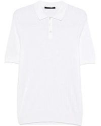 Tagliatore - Polo Shirt With Cable Knit - Lyst
