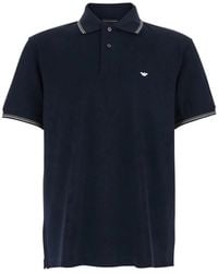 Emporio Armani - Logo Cotton Polo Shirt - Lyst