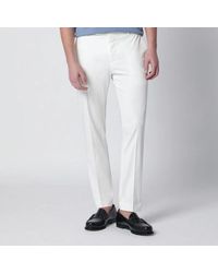 PT01 - Slimfit Cottonblend Trousers - Lyst