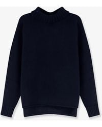 Bottega Veneta - Wool Turtleneck Sweater With Ribbed Collar And Cuffs - Lyst