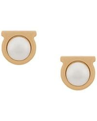Ferragamo - Gancini Stud Earrings - Lyst