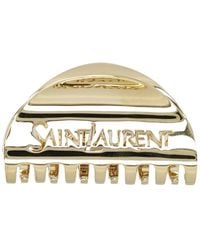 Saint Laurent - Metal Half-Moon Claw Clip - Lyst