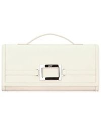 Roger Vivier - Belle Vivier Metal Buckle Clutch - Lyst