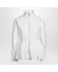 Alaïa - Alaia Cotton Poplin Peplum Jacket - Lyst