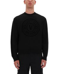 Versace Jeans Couture - Jersey With V-Emblem - Lyst