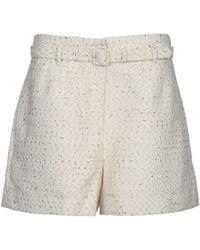 Self-Portrait - Cream Boucle Short - Lyst