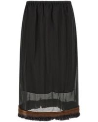 Tela - Fringed Detail 'Ophelia' Skirt - Lyst