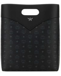 MCM - Printed Canvas Shopping Bag - Lyst