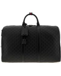 Gucci - Duffle With Shoulder, Address And Keys Tag, Padloc - Lyst