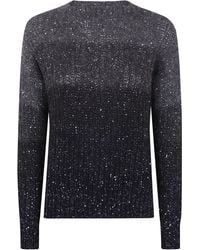 D.exterior - Crystals Degrade Long Sleeves Round Neck Sweater - Lyst