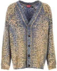 DIESEL - Printed Cotton Blend Cardigan - Lyst
