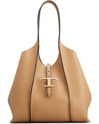 Tod's - T Timeless Small Leather Shopping Bag - Lyst