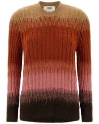 Fendi - Ombre Wool Crewneck Sweater - Lyst