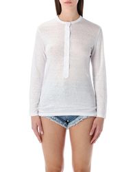 Isabel Marant - Isabel Marant Etoile Marant Étoile Lucy Linen T-Shirt - Lyst