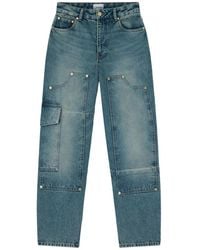 Ganni - Straight Mid Rise Jeans - Lyst