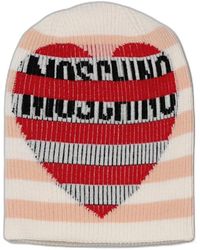 Moschino - Wool Cap With Logo - Lyst